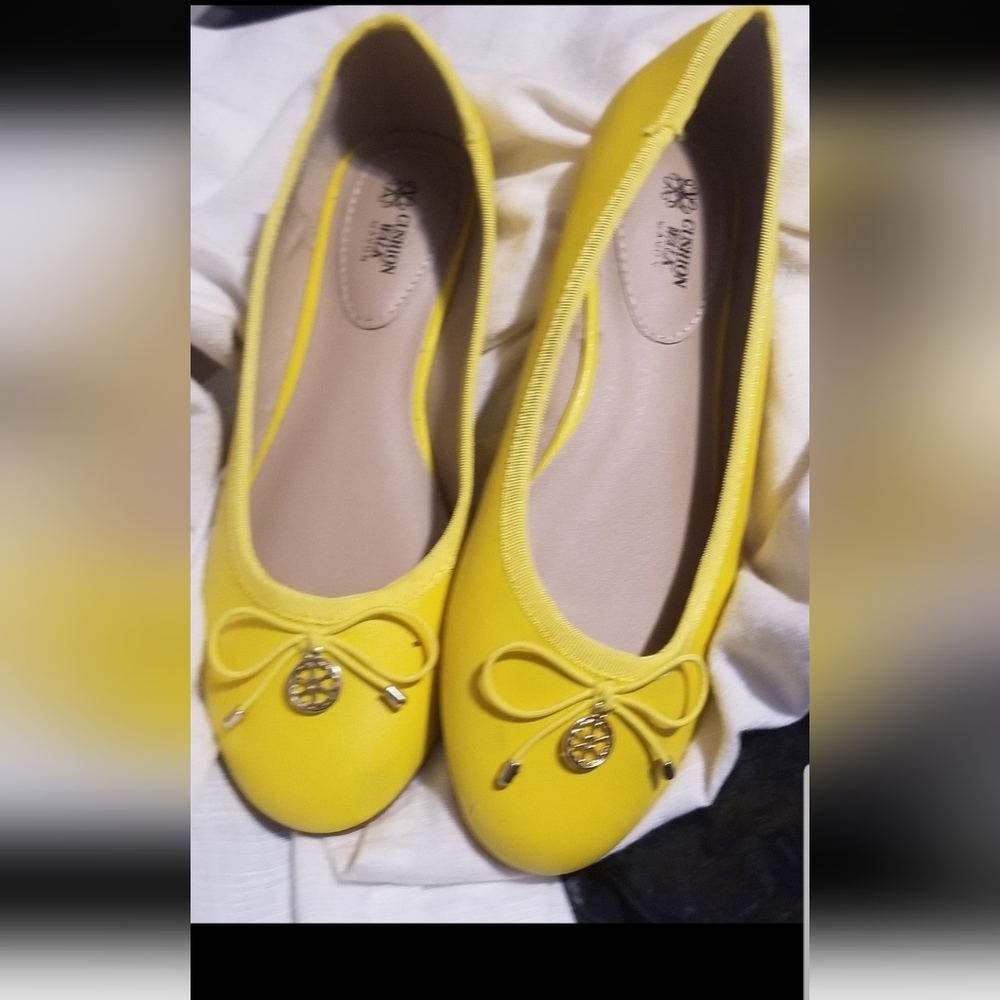 Avon new yellow ballet style slipper